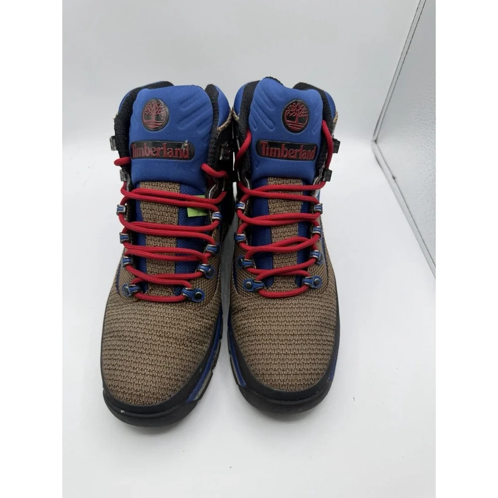 Timberland Euro Hiker Jacquard Hiking Boots Mens 11.5 Brown Lace Up Outdoor